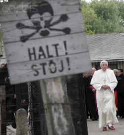 Pope visits Auschwitz. Image of Pope visits Auschwitz.