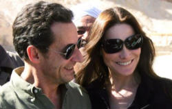 The Italian-born wife of French President Nicolas Sarkozy, whom she married in February, 2008, made her comments in Femme Actuelle, a women’s magazine. Image of The Italian-born wife of French President Nicolas Sarkozy, whom she married in February, 2008, made her comments in Femme Actuelle, a women’s magazine.