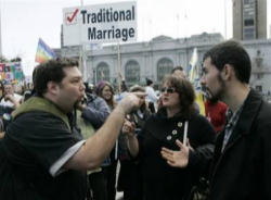 Homosexualist groups immediately launched suits challenging the validity of the proposition, arguing that the marriage definition significantly altered the constitution and therefore could not be passed by a voter referendum. Image of Homosexualist groups immediately launched suits challenging the validity of the proposition, arguing that the marriage definition significantly altered the constitution and therefore could not be passed by a voter referendum.