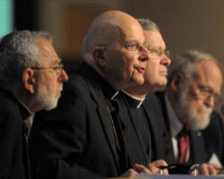 The cardinal noted that 'Catholic providers, in particular, make a large and essential contribution to health care in our society. Essential steps to protect these conscience rights will strengthen our health care system and enhance many patients' access to necessary life-affirming care.' Image of The cardinal noted that 'Catholic providers, in particular, make a large and essential contribution to health care in our society. Essential steps to protect these conscience rights will strengthen our health care system and enhance many patients' access to necessary life-affirming care.'