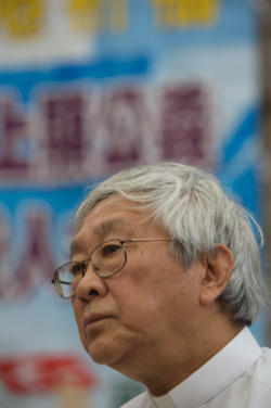 The beloved Card. Joseph Zen, Archbishop emeritus of Hong Kong, champion of democracy and religious freedom. Image of The beloved Card. Joseph Zen, Archbishop emeritus of Hong Kong, champion of democracy and religious freedom.