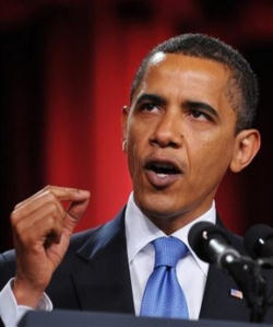 On several occasions Obama’s address was interrupted by long rounds of applause and ended in a standing ovation. Image of On several occasions Obama’s address was interrupted by long rounds of applause and ended in a standing ovation.