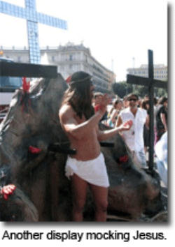 The rejection of Italy’s national religion that is so much at the core of the Gay Pride movement, is the rejection of Italy’s shared historical narrative. Image of The rejection of Italy’s national religion that is so much at the core of the Gay Pride movement, is the rejection of Italy’s shared historical narrative.