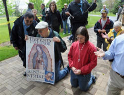 What happened at Notre Dame with the protests and arrests has been quickly dismissed as political antics. What I witnessed at the University was far from that. These were Orthodox Catholics, voicing their beliefs, the beliefs of our Catholic Church, and fighting for the Catholic life of a beloved Catholic University. Image of What happened at Notre Dame with the protests and arrests has been quickly dismissed as political antics. What I witnessed at the University was far from that. These were Orthodox Catholics, voicing their beliefs, the beliefs of our Catholic Church, and fighting for the Catholic life of a beloved Catholic University.