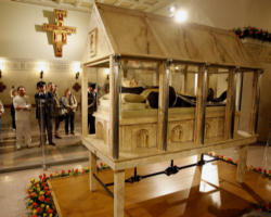 'Look to Padre Pio, to his example, to his sufferings, and
invoke his intercession that he may obtain from the Lord the light and strength you need to continue his mission, imbued with love for God and fraternal charity'. Image of 'Look to Padre Pio, to his example, to his sufferings, and
invoke his intercession that he may obtain from the Lord the light and strength you need to continue his mission, imbued with love for God and fraternal charity'.
