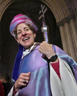 The Presiding Bishop of The Episcopal Church, Katharine Jefferts Schori derided individual salvation calling it 'the great Western heresy.' Image of The Presiding Bishop of The Episcopal Church, Katharine Jefferts Schori derided individual salvation calling it 'the great Western heresy.'