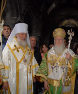 Patriarch Kyrill of Moscow and Ecumenical Patriarch Bartholomew. Image of Patriarch Kyrill of Moscow and Ecumenical Patriarch Bartholomew.