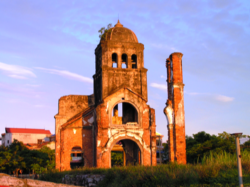 What remains of the historic church of Tam Toa built at the end of 1800 and hit by American bombing in 1968. Image of What remains of the historic church of Tam Toa built at the end of 1800 and hit by American bombing in 1968.