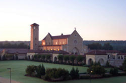 The beautiful shrine of EWTN and the Knights of the Holy Eucharist at dusk, a place of prayer and mission. Image of The beautiful shrine of EWTN and the Knights of the Holy Eucharist at dusk, a place of prayer and mission.