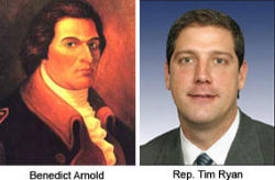 Much like Benedict Arnold, the American whose name became synonymous with turncoat after his defection and attempt to betray key fortifications to the British Empire in the American War for Independence, Ryan's support was key to passing the Capps Amendment (30-28), which the Associated Press confirmed allows the federal funding of abortion under H.R. 3200 'America's Affordable Health Choices Act of 2009.' Image of Much like Benedict Arnold, the American whose name became synonymous with turncoat after his defection and attempt to betray key fortifications to the British Empire in the American War for Independence, Ryan's support was key to passing the Capps Amendment (30-28), which the Associated Press confirmed allows the federal funding of abortion under H.R. 3200 'America's Affordable Health Choices Act of 2009.'