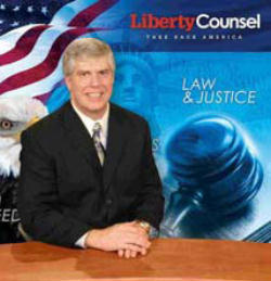 'Prayer is neither contemptuous nor criminal. It is outrageous that the ACLU sought civil contempt charges against an outstanding woman whose husband prayed a beautiful prayer at a privately sponsored event held off campus.' Mat Staver, Liberty Counsel. Image of 'Prayer is neither contemptuous nor criminal. It is outrageous that the ACLU sought civil contempt charges against an outstanding woman whose husband prayed a beautiful prayer at a privately sponsored event held off campus.' Mat Staver, Liberty Counsel.