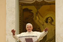 The Pope concluded his discussion by citing the words of St. Francis in the Canticle of the Sun: 'Most high, all powerful, all good Lord! All praise is yours, all glory, all honour, and all blessing.... Be praised, my Lord, through all your creatures'. So said St. Francis. We too want to pray and live in the spirit of these words.' Image of The Pope concluded his discussion by citing the words of St. Francis in the Canticle of the Sun: 'Most high, all powerful, all good Lord! All praise is yours, all glory, all honour, and all blessing.... Be praised, my Lord, through all your creatures'. So said St. Francis. We too want to pray and live in the spirit of these words.'