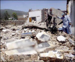 The devastation where homes once stood as militant Muslims attack Christians in Pakistan. Image of The devastation where homes once stood as militant Muslims attack Christians in Pakistan.