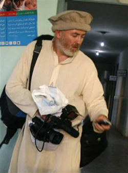 Stephen Farrel, New York Times reporter who was freed by British Commandos from the grip of the Taliban. Image of Stephen Farrel, New York Times reporter who was freed by British Commandos from the grip of the Taliban.