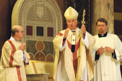 Archbishop Vincent Nichols presiding at Holy Mass in the Westminster Cathedral. Image of Archbishop Vincent Nichols presiding at Holy Mass in the Westminster Cathedral.