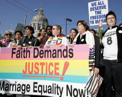The relationship between Ruth and Naomi will be interpreted as a lesbian one. The relationship between Saul, David, and Jonathon was interpreted by Episcopal Reverend John Kirkley, one of the nominees to be the next Episcopal suffragan bishop of Los Angeles, as a 'Biblical Love Triangle.'The raising of Lazarus was the subject of a homily at San Francisco’s Most Holy Redeemer by Fr. Donal Godfrey, the executive director of University Ministry at USF. He titled his homily 'The Call to Come Out.' Image of The relationship between Ruth and Naomi will be interpreted as a lesbian one. The relationship between Saul, David, and Jonathon was interpreted by Episcopal Reverend John Kirkley, one of the nominees to be the next Episcopal suffragan bishop of Los Angeles, as a 'Biblical Love Triangle.'The raising of Lazarus was the subject of a homily at San Francisco’s Most Holy Redeemer by Fr. Donal Godfrey, the executive director of University Ministry at USF. He titled his homily 'The Call to Come Out.'