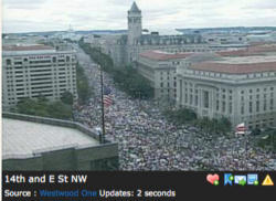 A view of the massive crowd of thousands. Image of A view of the massive crowd of thousands.