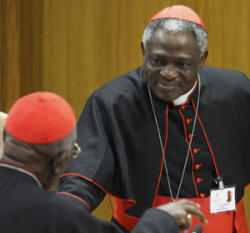 Cardinal Peter Kodwo Appiah Turkson, the archbishop of Cape Coast, Ghana, and the first cardinal of that country, as the president of the Pontifical Council for Justice and Peace. Image of Cardinal Peter Kodwo Appiah Turkson, the archbishop of Cape Coast, Ghana, and the first cardinal of that country, as the president of the Pontifical Council for Justice and Peace.