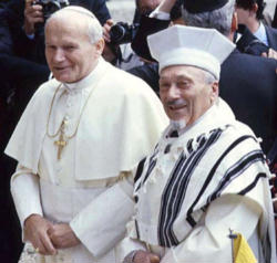(Servant of God john Paul II and the Rabbi of Rome in 1986) The wish expressed by the head of Rome's Jewish community was that the meeting could take place on the twentieth anniversary of the 'longest journey' that John Paul II made on April 13, 1986, when he went to the same temple. Image of (Servant of God john Paul II and the Rabbi of Rome in 1986) The wish expressed by the head of Rome's Jewish community was that the meeting could take place on the twentieth anniversary of the 'longest journey' that John Paul II made on April 13, 1986, when he went to the same temple.