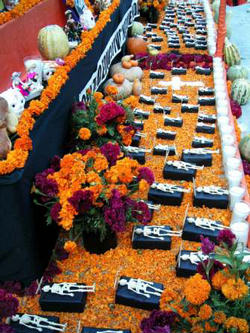 Traditionally, families spend some time on All Souls Day around the altar, praying and telling anecdotes about the deceased. Poems and written tributes are also shared. Image of Traditionally, families spend some time on All Souls Day around the altar, praying and telling anecdotes about the deceased. Poems and written tributes are also shared.