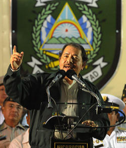 Pictured: Daniel Ortega) The vice-president of the Nicaraguan bishops' conference is stating that a recent Supreme Court decision could pave the way for President Daniel Ortega to take the role of a dictator. Image of Pictured: Daniel Ortega) The vice-president of the Nicaraguan bishops' conference is stating that a recent Supreme Court decision could pave the way for President Daniel Ortega to take the role of a dictator.