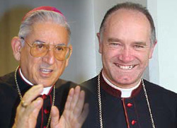 SSPX Bishop Fellay and Vatican Representative. Image of SSPX Bishop Fellay and Vatican Representative.