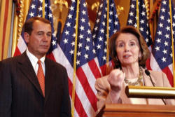 John Boehner and Nancy Pelosi. Image of John Boehner and Nancy Pelosi.
