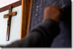 The seven judges ruling on the case added that crucifixes in the classroom also restricted the 'right of children to believe or not to believe'. Image of The seven judges ruling on the case added that crucifixes in the classroom also restricted the 'right of children to believe or not to believe'.
