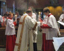 'Without excluding liturgical celebrations according to the Roman Rite, the Ordinariate has the faculty to celebrate the Holy Eucharist and the other Sacraments, the Liturgy of the Hours and other liturgical celebrations according to the liturgical books proper to the Anglican tradition, which have been approved by the Holy See, so as to maintain the liturgical, spiritual and pastoral traditions of the Anglican Communion within the Catholic Church, as a precious gift nourishing the faith of the members of the Ordinariate and as a treasure to be shared.' Image of 'Without excluding liturgical celebrations according to the Roman Rite, the Ordinariate has the faculty to celebrate the Holy Eucharist and the other Sacraments, the Liturgy of the Hours and other liturgical celebrations according to the liturgical books proper to the Anglican tradition, which have been approved by the Holy See, so as to maintain the liturgical, spiritual and pastoral traditions of the Anglican Communion within the Catholic Church, as a precious gift nourishing the faith of the members of the Ordinariate and as a treasure to be shared.'