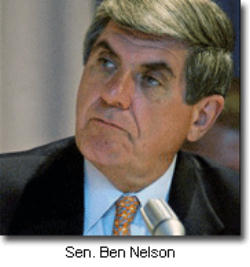 Democrat Senator Ben Nelson of Nebraska says he intends to introduce a Stupak-like amendment for his chamber's bill. Image of Democrat Senator Ben Nelson of Nebraska says he intends to introduce a Stupak-like amendment for his chamber's bill.