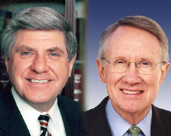 Senators Ben Nelson and Harry Reid. Image of Senators Ben Nelson and Harry Reid.