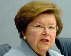Barbara Mikulski of Maryland. Image of Barbara Mikulski of Maryland.