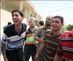 Iraqi Christians mourn. Image of Iraqi Christians mourn.