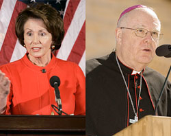 Pelosi and her Bishop. Image of Pelosi and her Bishop.