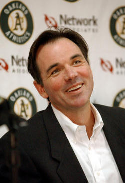 Oakland A's general Manager Billy Beane. Image of Oakland A's general Manager Billy Beane.