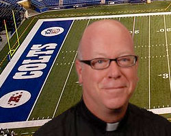 Fr. Peter Gallagher, Catholic Chaplain of the Colts. Image of Fr. Peter Gallagher, Catholic Chaplain of the Colts.