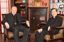 Cardinal Schönborn and Father Pavone. Image of Cardinal Schönborn and Father Pavone.