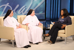 Dominican Sisters on Oprahs' Set. Image of Dominican Sisters on Oprahs' Set.