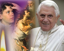 'What man needs most cannot be guaranteed to him by law. In order to live life to the full, something more intimate is necessary that can be granted only as a gift: we could say that man lives by that love which only God can communicate since He created the human person in His image and likeness.' Image of 'What man needs most cannot be guaranteed to him by law. In order to live life to the full, something more intimate is necessary that can be granted only as a gift: we could say that man lives by that love which only God can communicate since He created the human person in His image and likeness.'