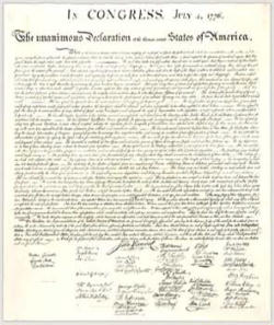 Among other principles, the 'Mt. Vernon Statement' emphasizes the Inalienable Rights articulated in the US Declaration of Independence. Image of Among other principles, the 'Mt. Vernon Statement' emphasizes the Inalienable Rights articulated in the US Declaration of Independence.