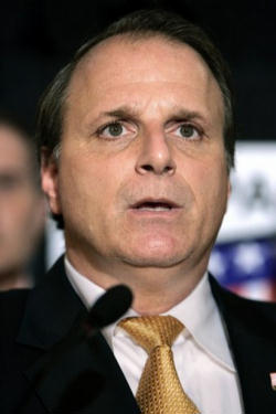 Congressman Eric Massa, resigned from office Monday night claiming that Democrat leaders pressured him to resign because he intended to vote Image of Congressman Eric Massa, resigned from office Monday night claiming that Democrat leaders pressured him to resign because he intended to vote