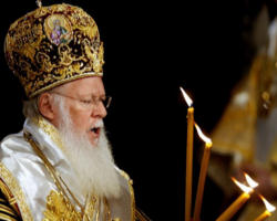 Patriarch Bartholomew and Pope Benedict XVI. Image of Patriarch Bartholomew and Pope Benedict XVI.