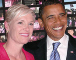 Cecile Richards of Planned Parenthood and the President. Image of Cecile Richards of Planned Parenthood and the President.