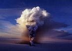 A plume of ash more than three and a half miles high brought air traffic to a halt in northern Europe. Image of A plume of ash more than three and a half miles high brought air traffic to a halt in northern Europe.