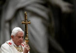 Pope Benedict XVI as he celebrates the Chrismal Mass in Saint Peter's Basilica at the Vatican April 1, 2010.
Credit: Reuters/Alessia Pierdomenico
Image of Pope Benedict XVI as he celebrates the Chrismal Mass in Saint Peter's Basilica at the Vatican April 1, 2010.
Credit: Reuters/Alessia Pierdomenico