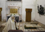Pope Benedict XVI kissing baby before mass celebration at Fatima's Sanctuary, in Fatima, Portugal, Thursday, May 13, 2010. Image of Pope Benedict XVI kissing baby before mass celebration at Fatima's Sanctuary, in Fatima, Portugal, Thursday, May 13, 2010.