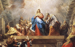 The persistence of the Christ's followers and His mother to wait for the promise ended in fulfillment. On the Feast of Pentecost, tongues of fire appeared of each of their heads declaring the coming of the Holy Spirit. The persistence of the Christ's followers and His mother to wait for the promise ended in fulfillment. On the Feast of Pentecost, tongues of fire appeared of each of their heads declaring the coming of the Holy Spirit.