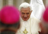 Pope Benedict XVI addresses the bishops of Portugal. Image of Pope Benedict XVI addresses the bishops of Portugal.