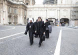 Metropolitan Hilarion met with Cardinal Walter Kasper the President of the Pontifical Council for Promoting Christian Unity at the Council's library in the Vatican. They discussed the work of the Joint Commission for Orthodox-Catholic dialogue. That work has involved fruitful mutual discussions on the role of the Bishop of Rome in the first millennium. Image of Metropolitan Hilarion met with Cardinal Walter Kasper the President of the Pontifical Council for Promoting Christian Unity at the Council's library in the Vatican. They discussed the work of the Joint Commission for Orthodox-Catholic dialogue. That work has involved fruitful mutual discussions on the role of the Bishop of Rome in the first millennium.
