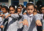 Palestinian Schoolchildren. Image of Palestinian Schoolchildren.